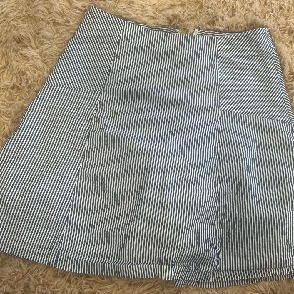 Blue & White Striped Skirt by Loft 0P